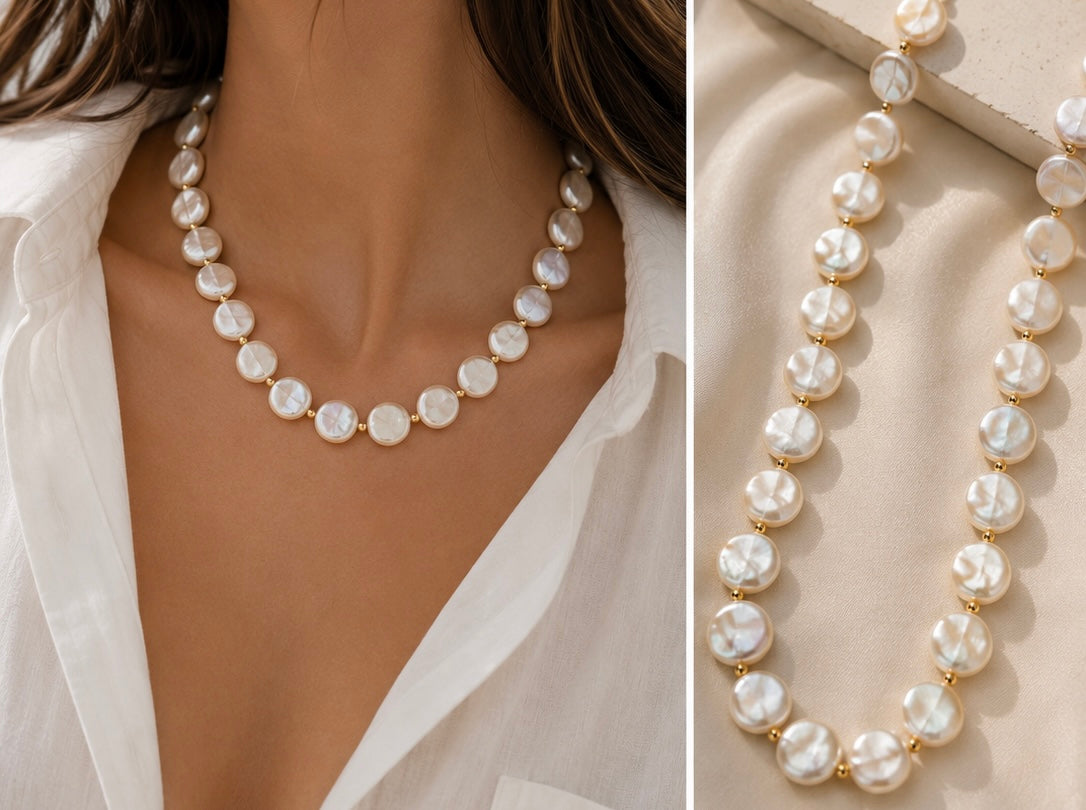 Pearl Asymmetrical - Necklace