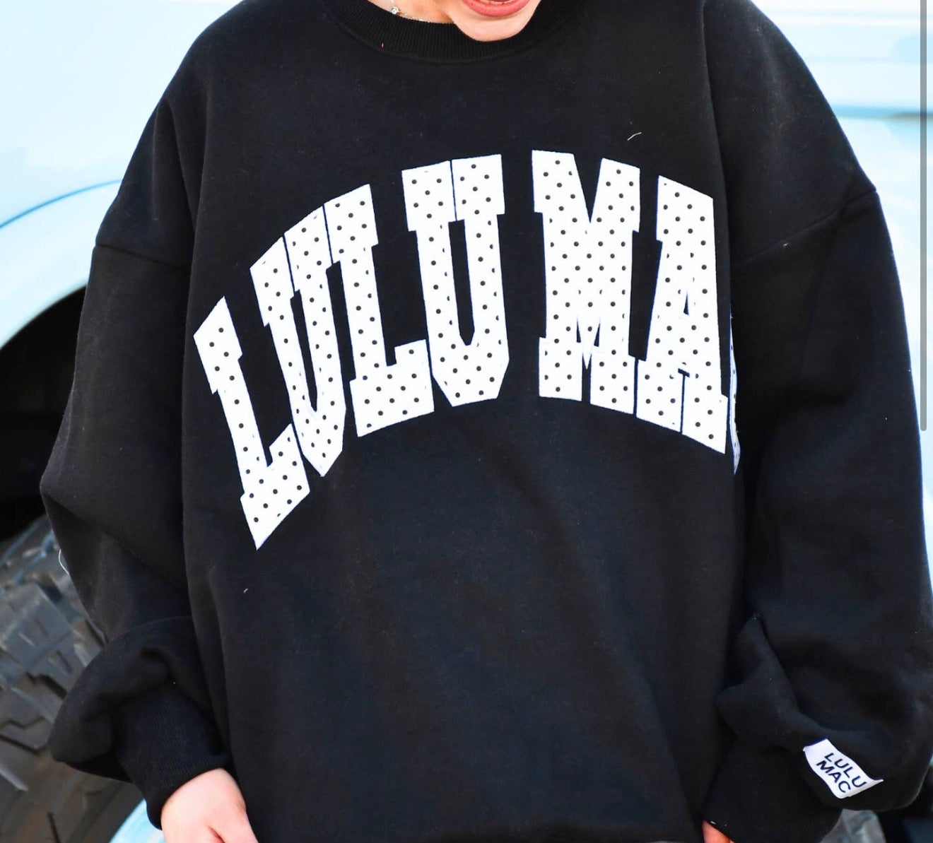 LULU MAC - Black Polka Dot Sweatshirt
