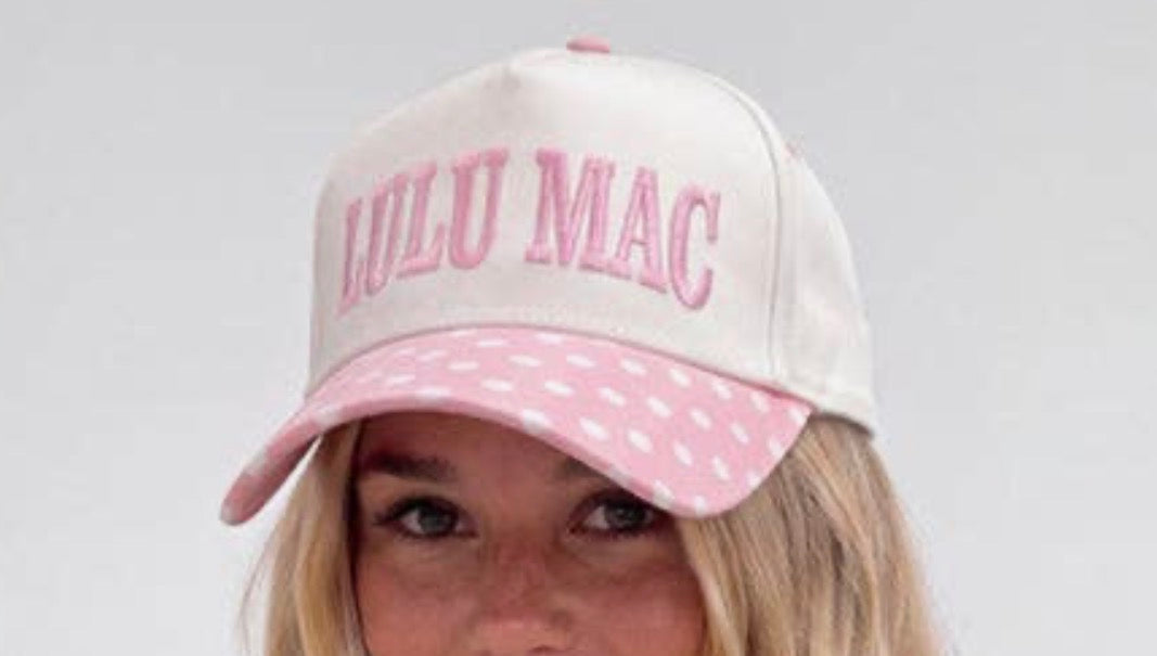 LULU MAC - Pink Polka Dot Trucker Hat