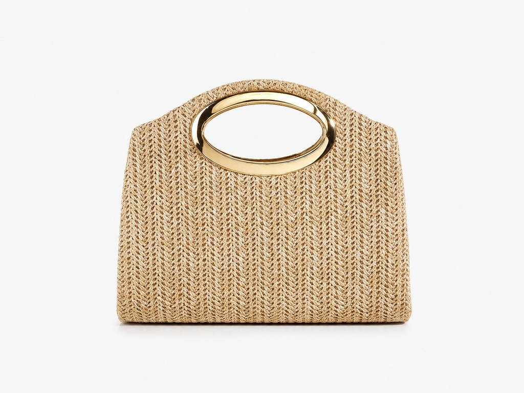 Purse - Woven Gold Essential Handbag