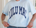 LULU MAC - Baby Blue and Navy Polka Dot T Shirt