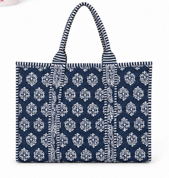 Blue Pattern Tote