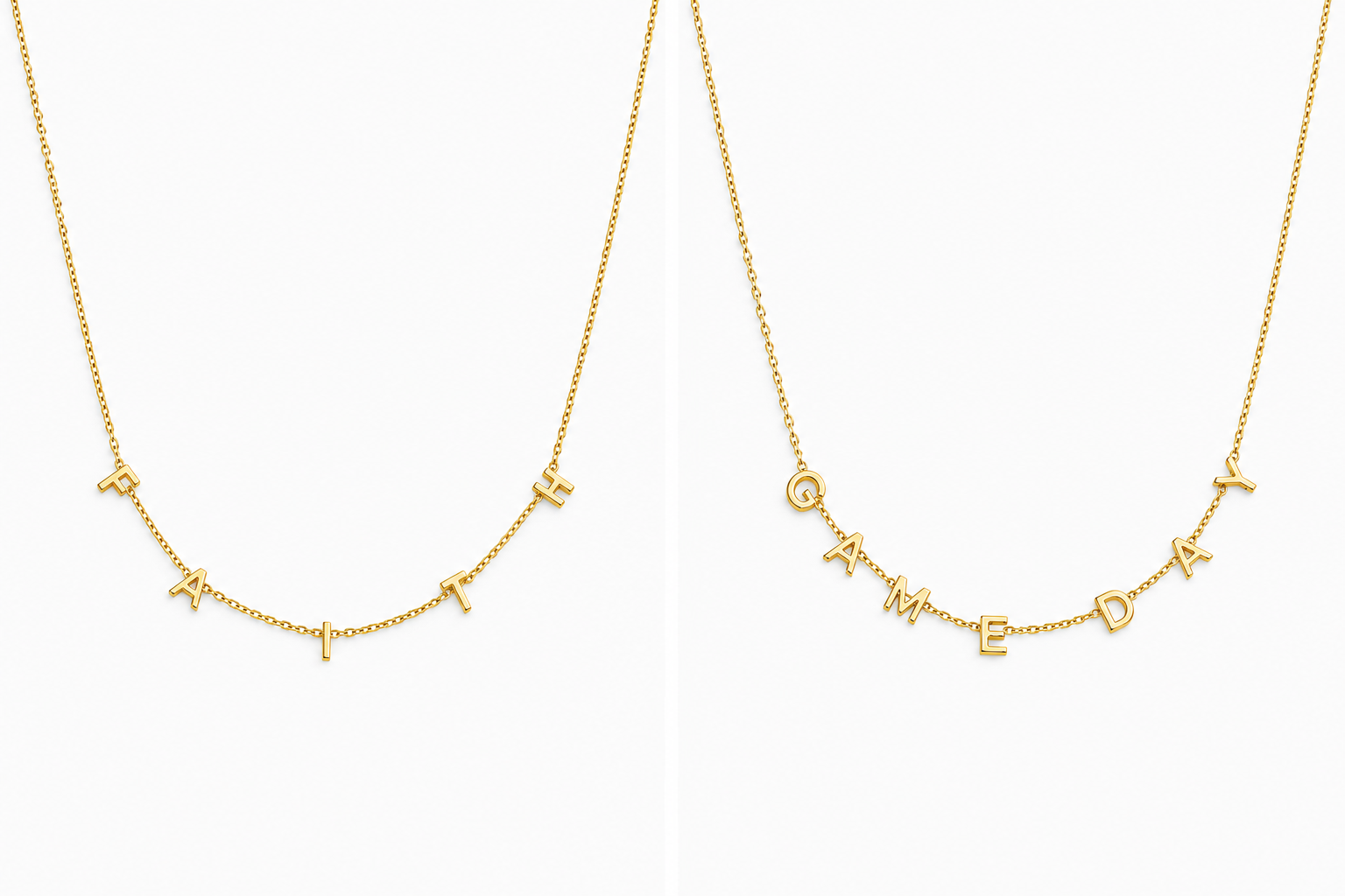 Letter Gold Dainty Necklace