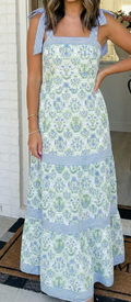 Dress - Floral Striped Dress